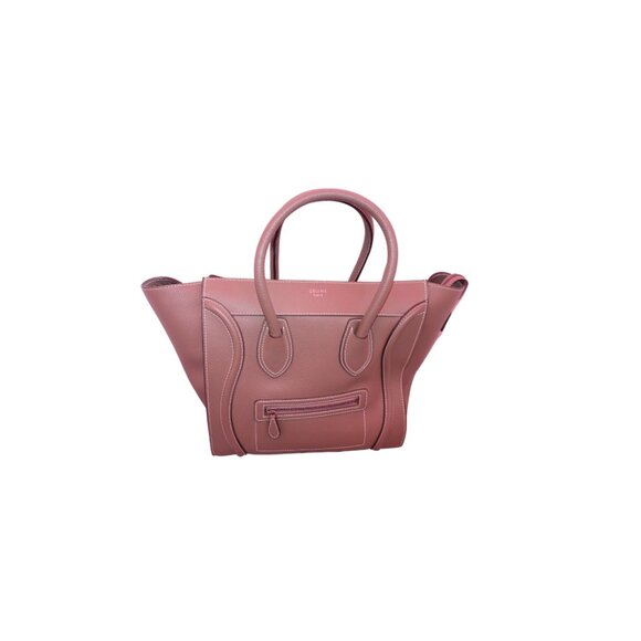 CELINE NANO LUGGAGE BAG IN DRUMMED CALFSKIN IN GREY - Picture 3 of 3